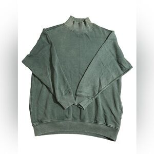aerie Olive Green Mock Neck Sweater